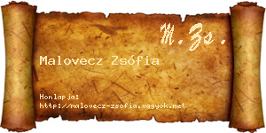 Malovecz Zsófia névjegykártya