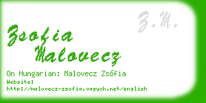 zsofia malovecz business card